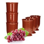 6er Set Lasierte Tonbecher 175ml ideal für Honigwein_Bild_1