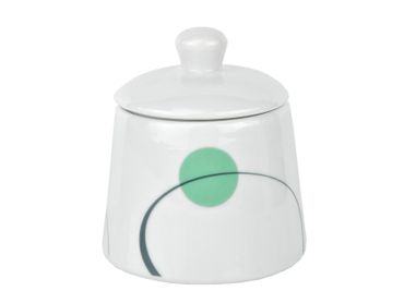 Zuckerdose Corona 30cl Porzellan weiß mit Dekor