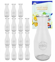 16er.jpg 16er Set Weck Gläser 530ml Saftflasche inkl. Gelierzauber Rezeptheft von Diamantzucker_Bild_3