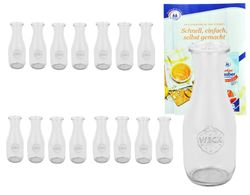 16er1.jpg 16er Set Weck Gläser 530ml Saftflasche mit 16 Glasdeckeln inkl. Gelierzauber Rezeptheft von Diamantzucker_Bild_4