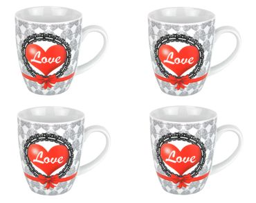 4er Set Kaffeebecher Herz 35cl Herzbecher_Bild_2