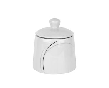 Zuckerdose Phönix 300ml Porzellan weiß mit Dekor