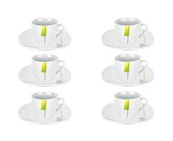 espressotasse--6er.jpg 6er Set Espressotasse mit Espressountertasse Manhattan Porzellan weiß mit Dekor_Bild_4