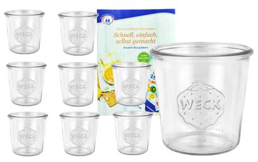 9er Set Weck Gläser 580ml Sturzgläser inkl. Gelierzauber Rezeptheft von Diamantzucker_Bild_3