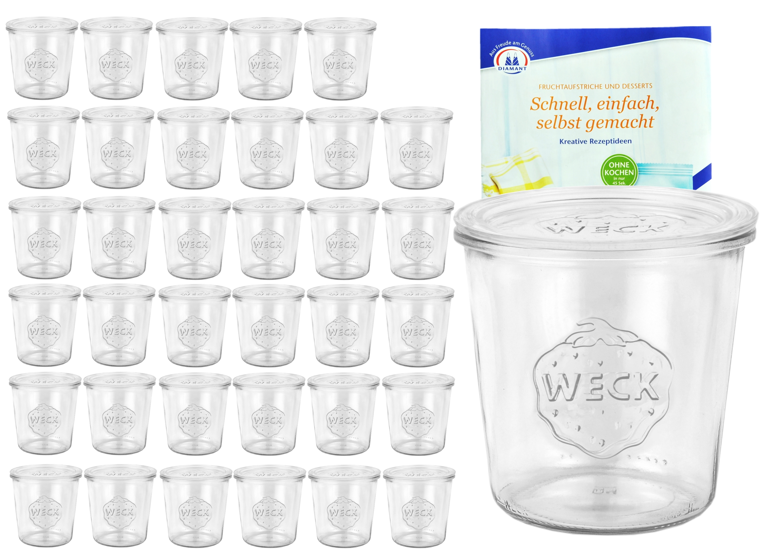 36 Weck Gläser 80ml Mit Deckel Marmeladengläser Set