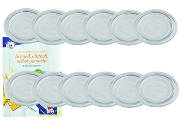 12er Set Weck Glasdeckel 60mm incl. Gelierzauber Rezeptheft von Diamantzucker_Bild_3