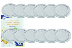 Weck-Glasdeckel-12er-Heft.jpg 12er Set Weck Glasdeckel 100mm incl. Gelierzauber Rezeptheft von Diamantzucker_Bild_3