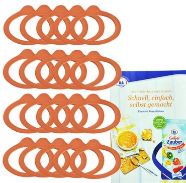 20er Set Weck Einkochring 100mm incl. Gelierzauber Rezeptheft von Diamantzucker_Bild_3