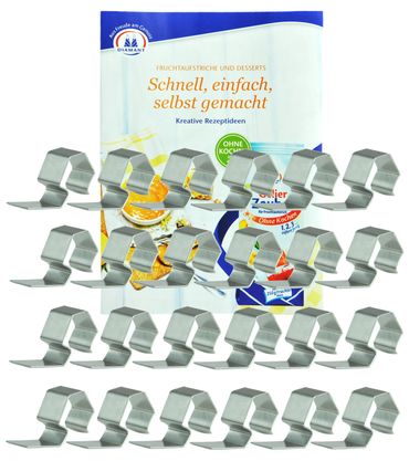 24 Weck Klammern incl. Gelierzauber Rezeptheft von Diamantzucker_Bild_3