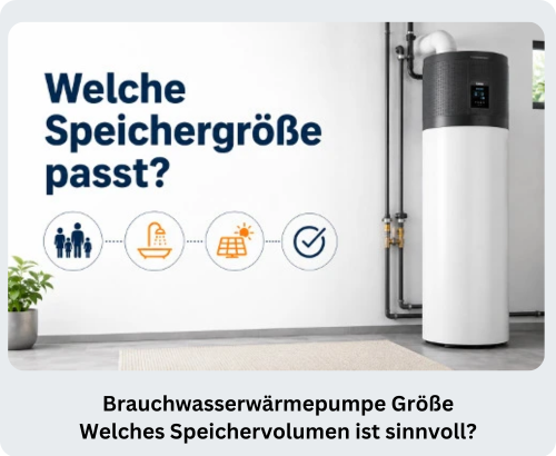 Brauchwasserwärmepumpe Größe