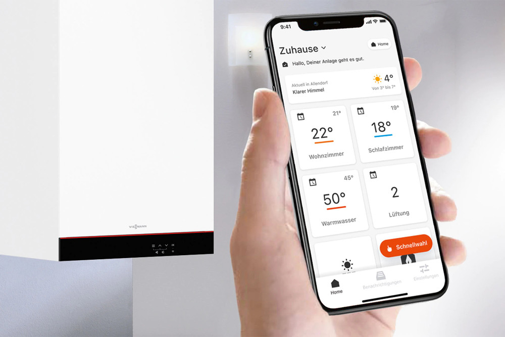 Viessmann ViCare App mit Gastherme Vitodens