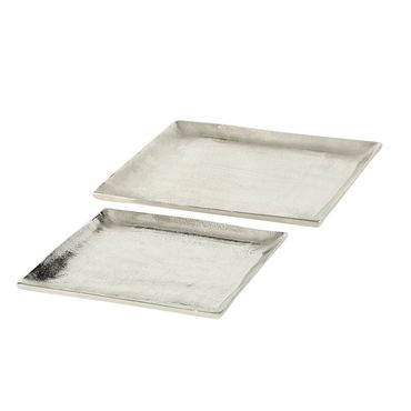 Teller Flaire  2er-Set , Dekoteller Schale Tablett Aluminium