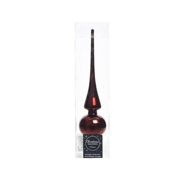 Christbaumschmuck Christbaumspitze Glas Ø 6 x 26 cm ochsenblut glänzend