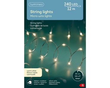 Micro LED Strangbeleuchtung Dauerbetrieb Outdoor
L.1195cm
240L
silber/warmes weiss