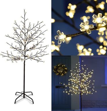 Kirschblütenbaum 150cm LED Lichterbaum Weiß / Innen und Außen