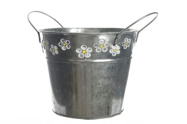 Zinktopf mit Blume