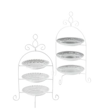 Etagere Madita 3 Ebenen Glas H 37cm Ø 23cm klar