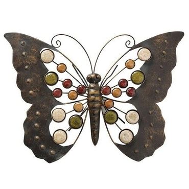 Wandobjekt Schmetterling matt Eisen B 43 cm