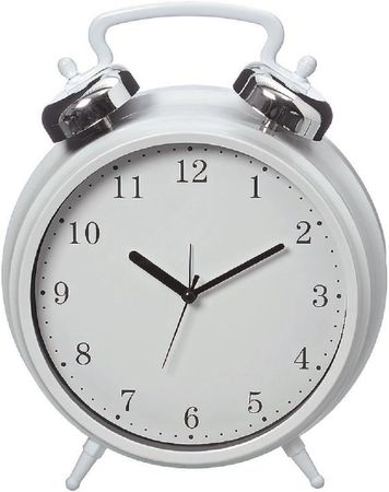 Tischuhr Kunststoff Ø.31 cm weiß