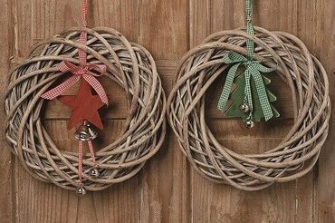 Adventskranz Weidenkranz Türkranz Weihnachten Advent Ø 30 cm Höhe 8 cm