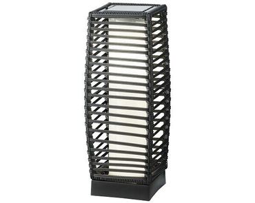 Solarlaterne Eisen LED wickeloptik schwarz Länge 18 / Höhe 46 cm
