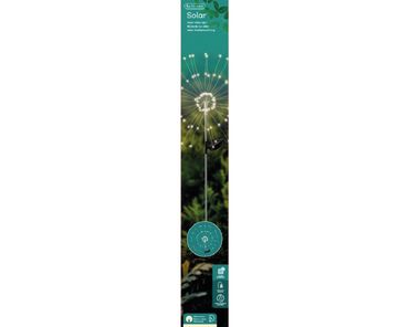 Solar Stabbeleuchtung Draht Dauerbetrieb H.90cm silber