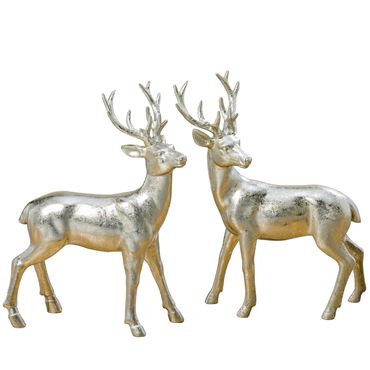 Hirsch Tobin stehend mit Geweih silber H 22 cm Stückpreis