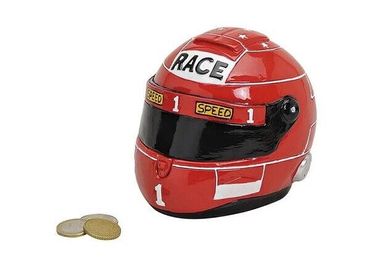Motorradhelm Spardose Sparbüchse  Urlaubskasse Biker rot