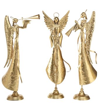 Dekogfigur Cory Engel 3.sortiert H.72 cm gold Eisen Stückpreis