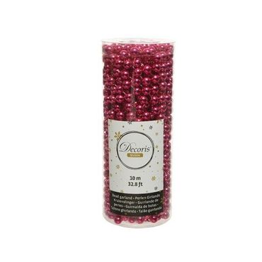 Perlenkette Perlenband Perlengirlande Kunststoff Ø 0,8 cm Länge 10 m beerenrosa