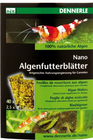 Dennerle Nano Algenfutterblätter für Garnelen Nahrungsergänzung