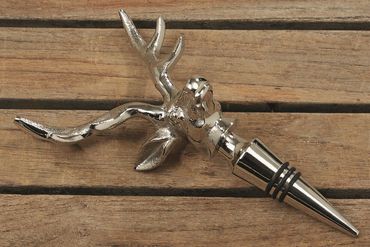 Flaschenstopfen Botho H19cm Aluminium vernickelt