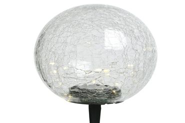 LED Solar Gartenleuchte Solarlampe Crackle Wegeleuchte 19,5 cm