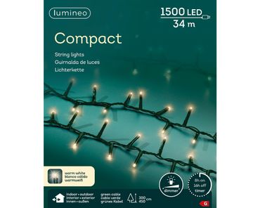 LED Compact Beleuchtung Outdoor L.3400cm 1500L grün/warmes weiss