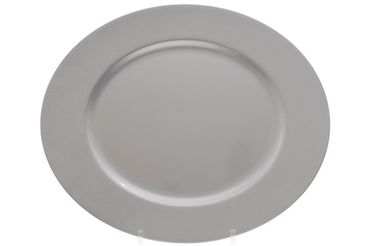 Dekoteller Platzteller Weihnachtsteller Ø 33 cm silber