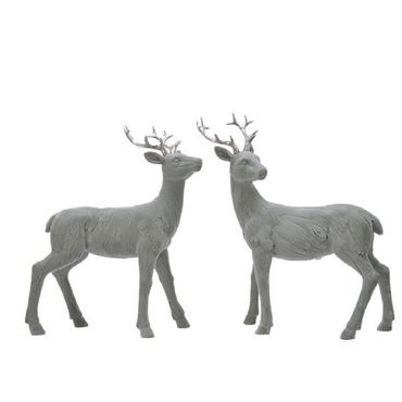 Hirsch Dekofigur Weihnachten Jagd Kunstoff grün 9x23x31 cm Stückpreis