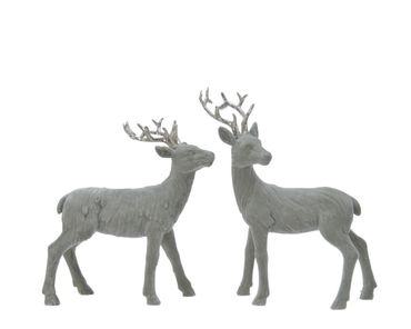 Hirsch Dekofigur Weihnachten Jagd Kunstoff grün 5x13x17 cm Stückpreis