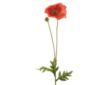Blume Seidenblume Mohnblume Kunstblume Knopse rot