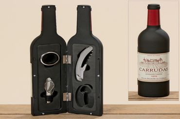 Sommelier Set Wein Zubehör 5 teilig Edelstahl  H33cm