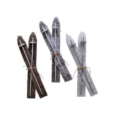 Skier Wandobjekt Dekoaufsteller Weihnachten Holz  H 50 cm Stückpreis