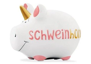 KCG Kleinschwein Sparbüchse Sparschwein Urlaubskasse Schweinhorn