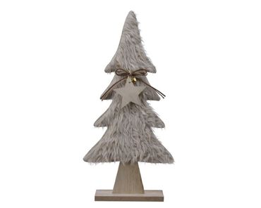 Weihnachtsbaum Christbaum Tannenbaum Dekoration Holz beige H 44 cm