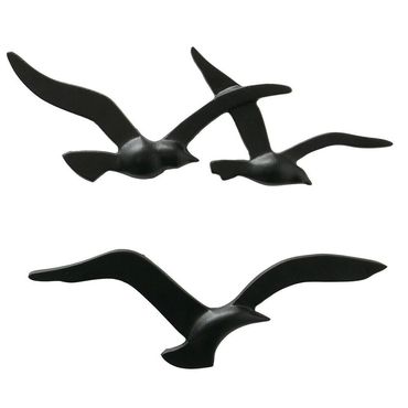 Wandobjekt Birdy, Möwe Metall 2er Set