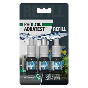 JBL PROAQUATEST O2 Sauerstoff Refill Wassertest für Teich Aquarium Nachfüllpack 3 Reagens