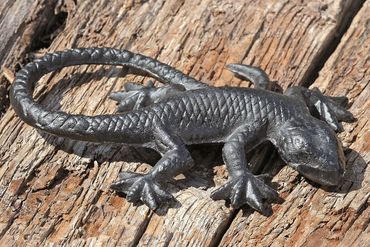 Eidechse,Echse, Geko, Gusseisen,antik,schwarz,Neu