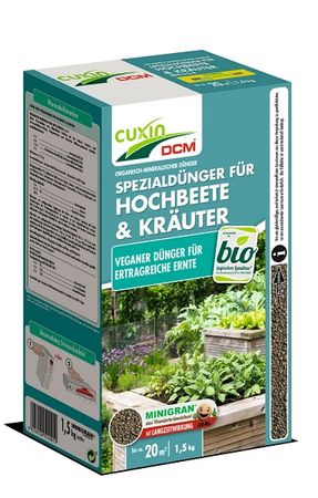 Cuxin DCM Spezialdünger Hochbeet  1,5kg Vegan Dünger