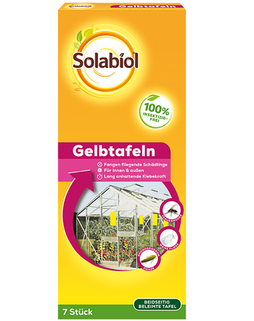 Solabiol Gelbtafeln 7 Stück Insektenabwehr Spezialleim ohne Insektizid