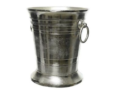 Champagnerkühler Weinkühler Aluminium silber Ø 28 cm Höhe 33 cm