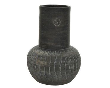 Vase Bodenvase Blumentopf Terrakotta Dunkelbraun Höhe 30 cm