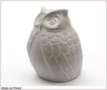 Beton Eule Deko Tier Gartendeko Dekofigur Vintage Tierfigur H. ca. 17 cm